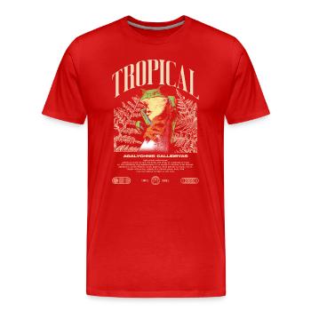 Grenouille arboricole aux yeux rouges Amphibien de la forêt tropicale - T-shirt bio Premium Homme - rouge - Devant - Damien (186cm)