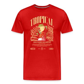 Grenouille arboricole aux yeux rouges Amphibien de la forêt tropicale - T-shirt bio Premium Homme - rouge - Devant - Damien (186cm)