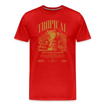 Grenouille arboricole aux yeux rouges Amphibien de la forêt tropicale - T-shirt bio Premium Homme - rouge - Devant - Damien (186cm)