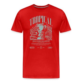 Grenouille arboricole aux yeux rouges Amphibien de la forêt tropicale - T-shirt bio Premium Homme - rouge - Devant - Damien (186cm)