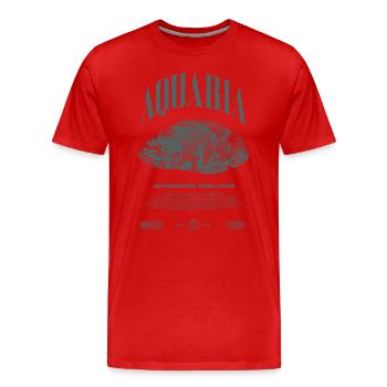 Oscar Fish Keeper Moderne Streetwear - Männer Premium Bio T-Shirt - Rot - Vorne - Damien (186cm)