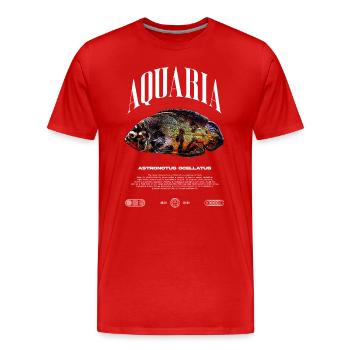 Oscar Fish Keeper Modern Streetwear - Men's Premium Organic T-Shirt - red - Front - Damien (186cm)