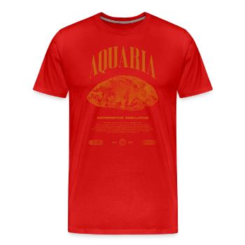 Oscar Fish Keeper Moderne Streetwear - Männer Premium Bio T-Shirt - Rot - Vorne - Damien (186cm)