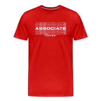 Associate Nurse Medical Nurses Stylish - Men's Premium Organic T-Shirt - red - Front - Damien (186cm)