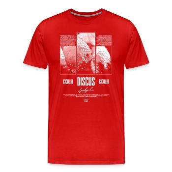 Diskusfisch Buntbarsch Aquarium Fischhalter - Männer Premium Bio T-Shirt - Rot - Vorne - Damien (186cm)
