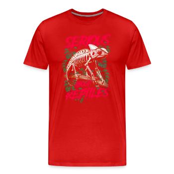 Sérieux au sujet des reptiles streetwear gardien de reptiles - T-shirt bio Premium Homme - rouge - Devant - Damien (186cm)