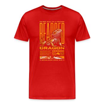 Bartagame Reptilienhüter Geburtstag Geboren 1945 - Männer Premium Bio T-Shirt - Rot - Vorne - Damien (186cm)