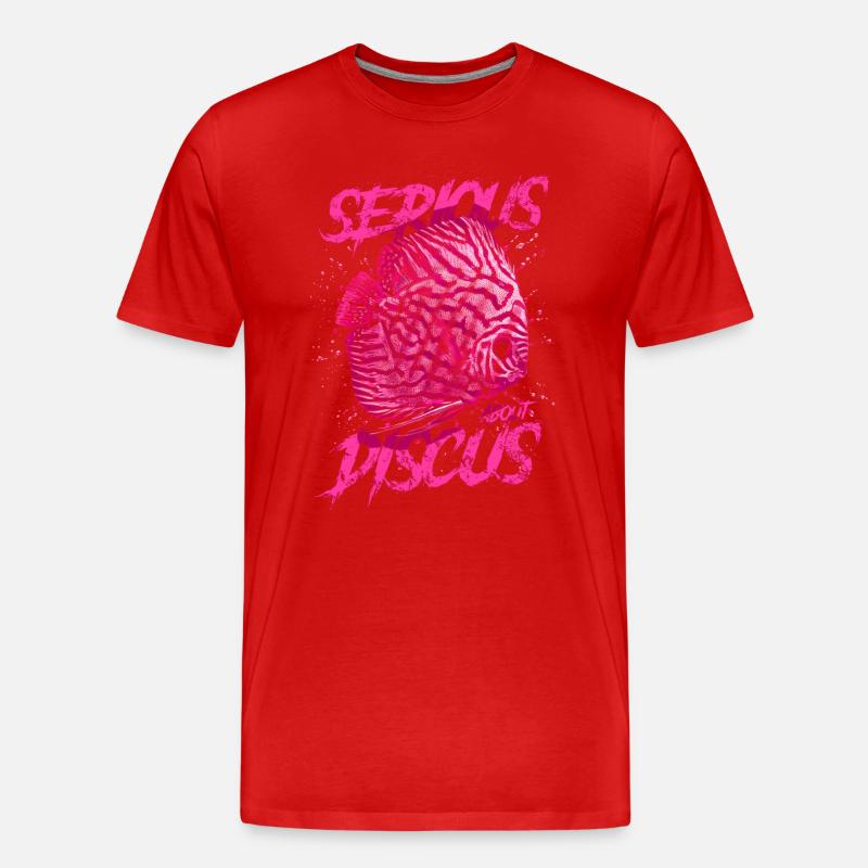 Ernsthaft über Diskusfischhalter Aquarianer - Männer Premium Bio T-Shirt - Rot