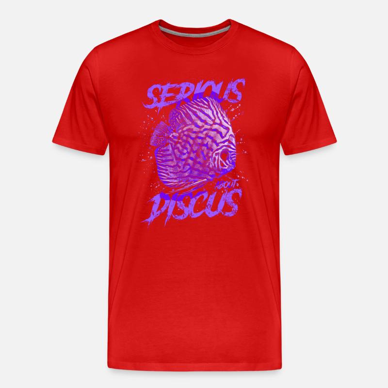 Ernsthaft über Diskusfischhalter Aquarianer - Männer Premium Bio T-Shirt - Rot