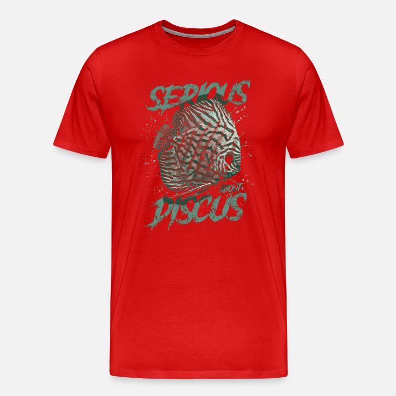Ernsthaft über Diskusfischhalter Aquarianer - Männer Premium Bio T-Shirt - Rot