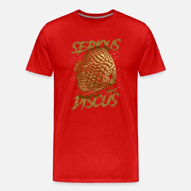 Ernsthaft über Diskusfischhalter Aquarianer - Männer Premium Bio T-Shirt - Rot