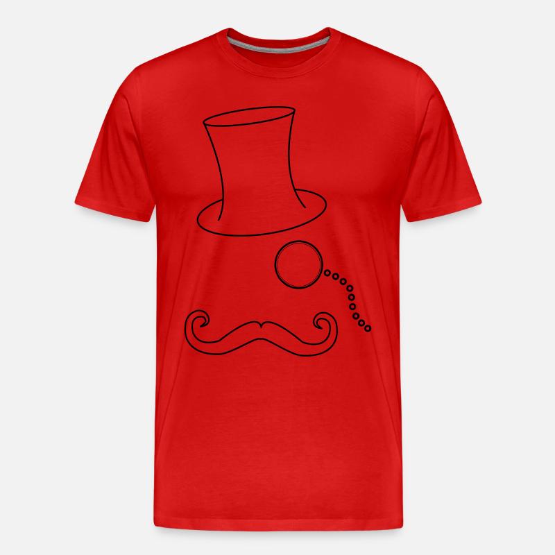 Gentleman - Männer Premium Bio T-Shirt - Rot