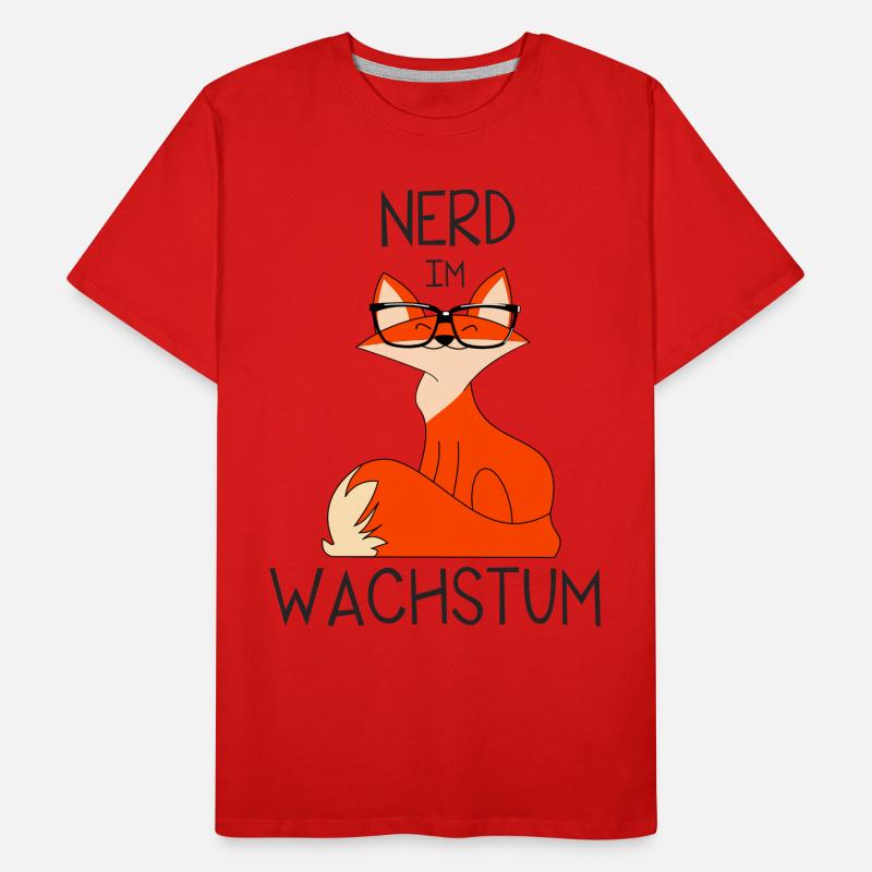 Fuchs-Nerd Männer Premium Bio T-Shirt