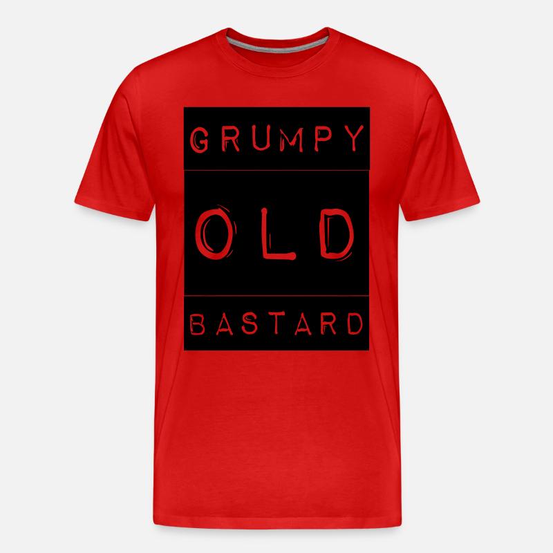 Grumpy - Männer Premium Bio T-Shirt - Rot