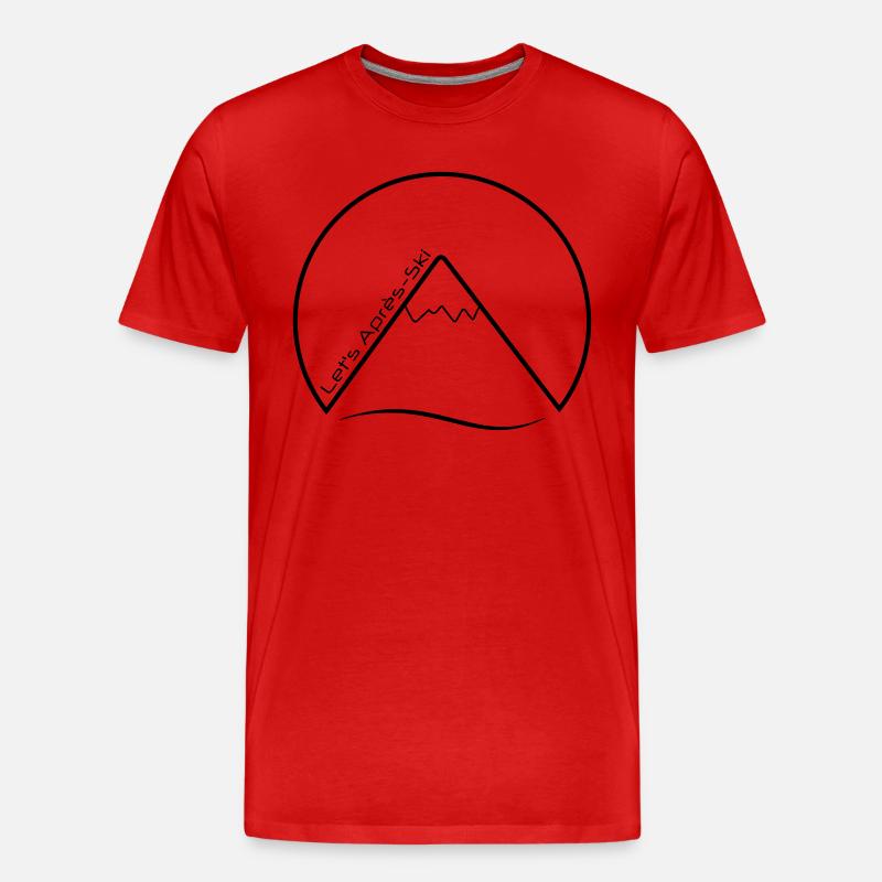 Après-Ski - Männer Premium Bio T-Shirt - Rot