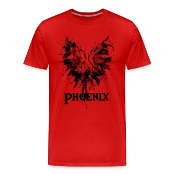 Phoenix du dessin cendres idée cadeau - T-shirt bio Premium Homme - rouge - Devant - Damien (186cm)