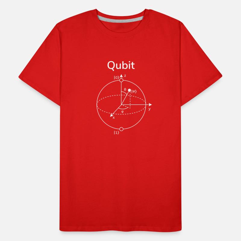Qubit Quantum Bit Men's Premium Organic T-Shirt