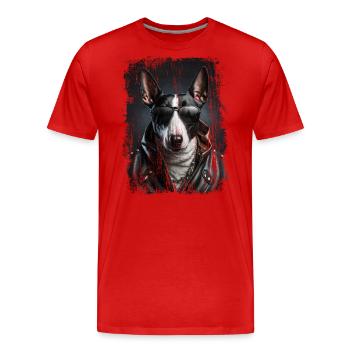 cool Bull Terrier - Men's Premium Organic T-Shirt - red - Front - Damien (186cm)