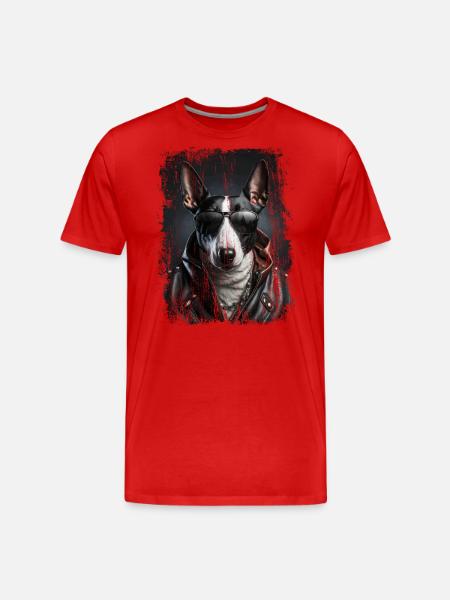 cool Bull Terrier - Men's Premium Organic T-Shirt - red
