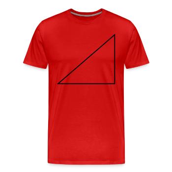 Triangle / / RW / / cadre - T-shirt bio Premium Homme - rouge - Devant - Damien (186cm)