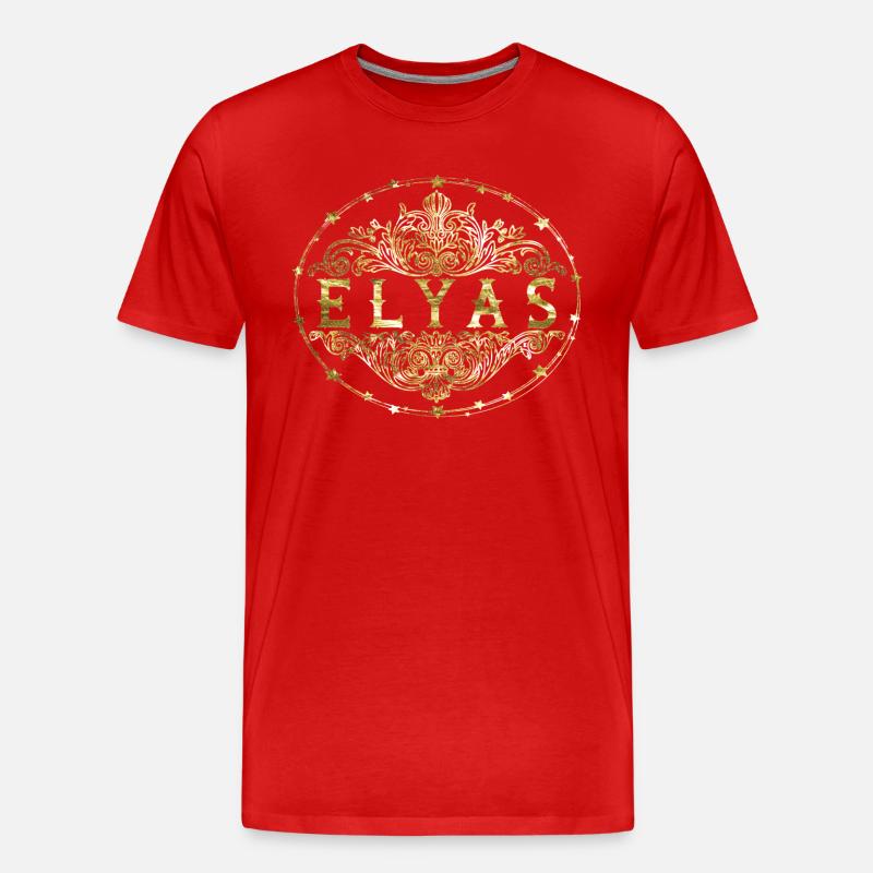 Elyas - Männer Premium Bio T-Shirt - Rot