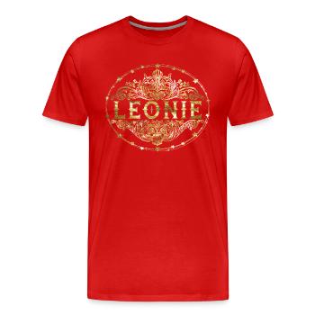 Léonie - T-shirt bio Premium Homme - rouge - Devant - Damien (186cm)
