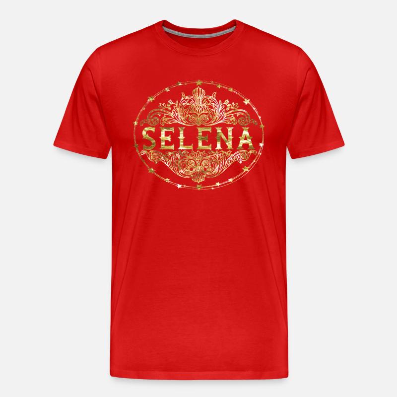 Selena - Männer Premium Bio T-Shirt - Rot
