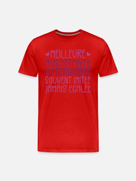 Often Imitated Best Veterinary Assistant - Men's Premium Organic T-Shirt - red