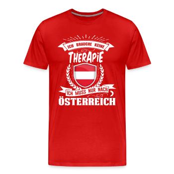 Je ne ai pas besoin Autriche thérapie - T-shirt bio Premium Homme - rouge - Devant - Damien (186cm)