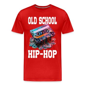 Old School Hip Hop Retro Melting Kassette - Männer Premium Bio T-Shirt - Rot - Vorne - Damien (186cm)