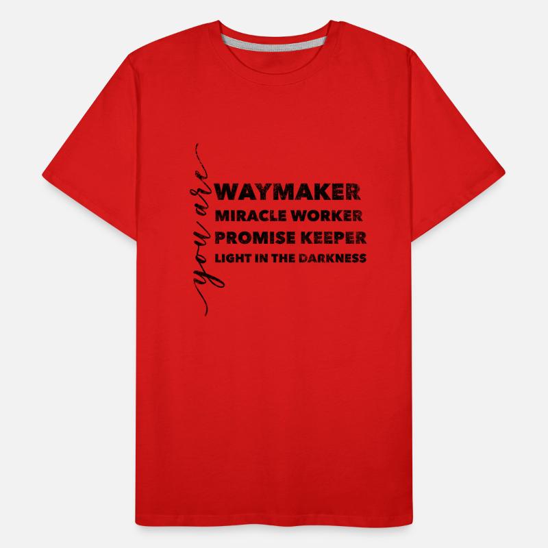 Waymaker Miracle Worker promet la foi chrétienne T-shirt bio Premium Homme