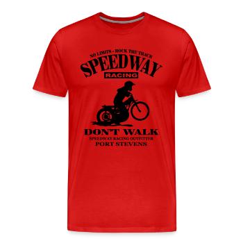 Speedway - Men's Premium Organic T-Shirt - red - Front - Damien (186cm)