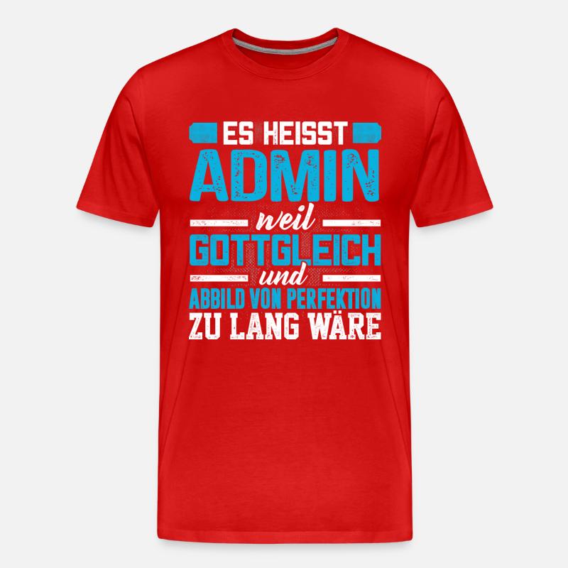ADMIN - Perfekt - Männer Premium Bio T-Shirt - Rot