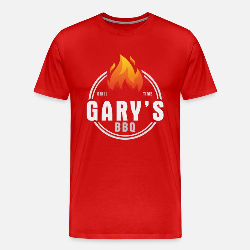 Garys BBQ - Männer Premium Bio T-Shirt - Rot