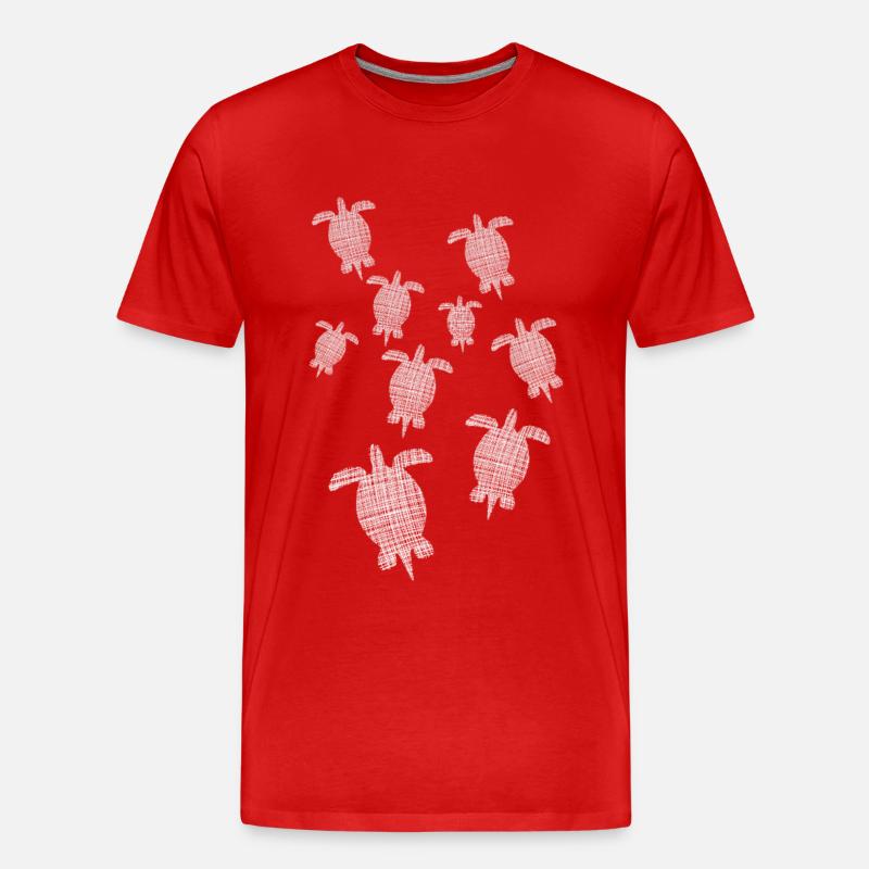 Schildkröten Turtles - Männer Premium Bio T-Shirt - Rot