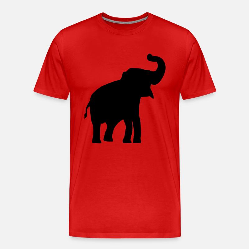 Elefant - Männer Premium Bio T-Shirt - Rot