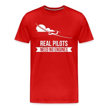 Les pilotes réels Besoin Aucun produit ne Engines vol - T-shirt bio Premium Homme - rouge - Devant - Damien (186cm)