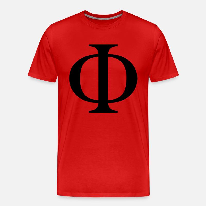 phi greek - Männer Premium Bio T-Shirt - Rot