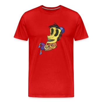 Floating guy - Men's Premium Organic T-Shirt - red - Front - Damien (186cm)