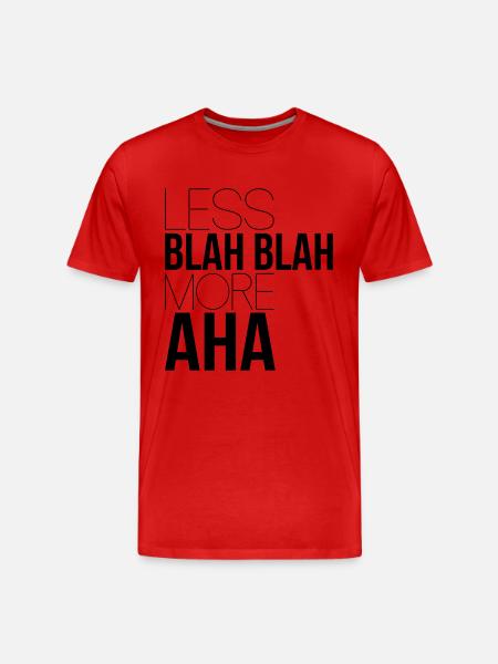 less blah blah - Men's Premium Organic T-Shirt - red