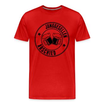 Junggesellenabschied Stempel - Männer Premium Bio T-Shirt - Rot - Vorne - Damien (186cm)