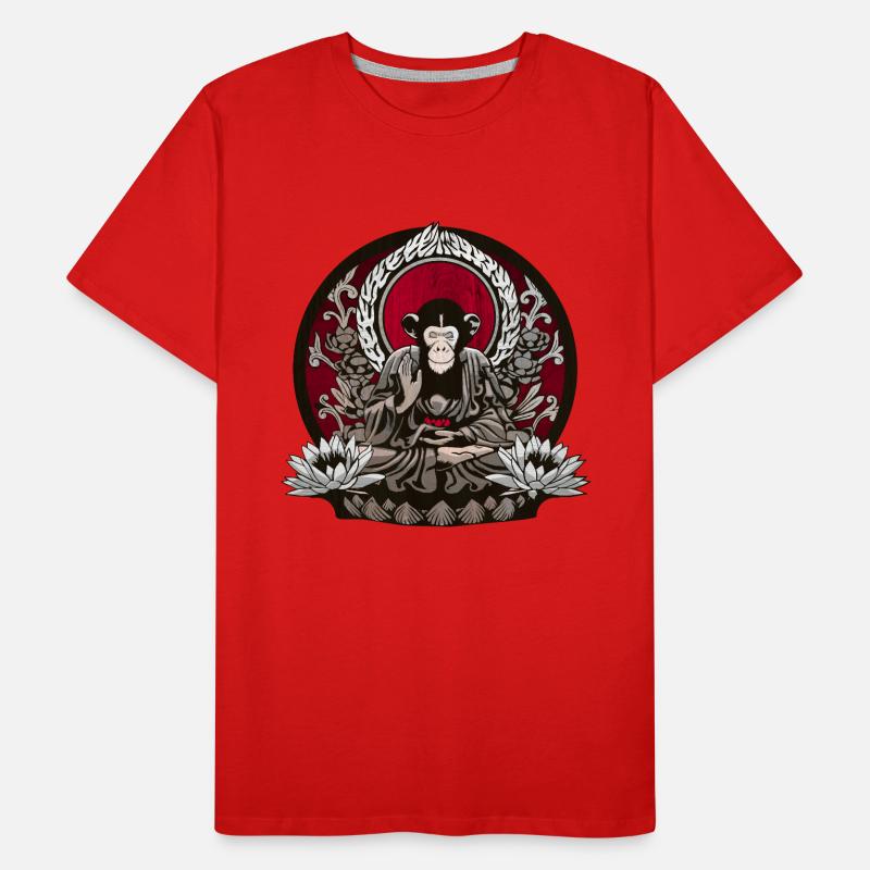 zen monkey T-shirt bio Premium Homme