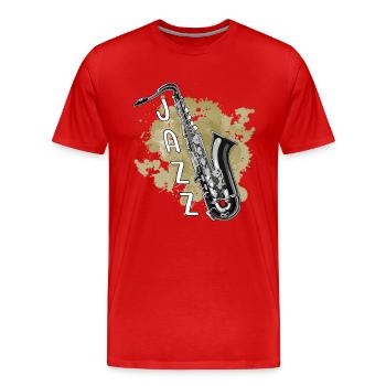 jazz - T-shirt bio Premium Homme - rouge - Devant - Damien (186cm)