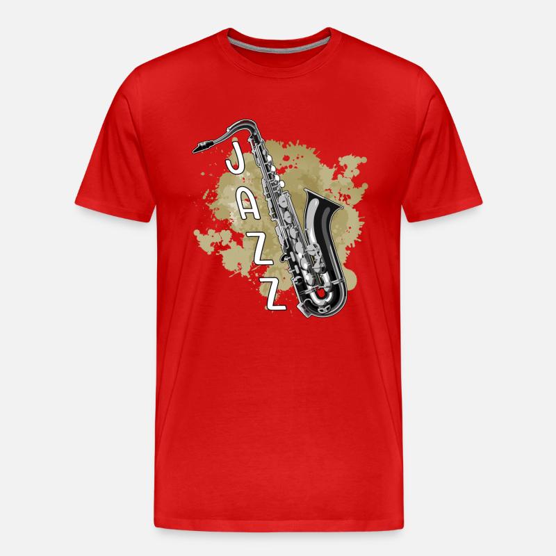 Jazz - Männer Premium Bio T-Shirt - Rot