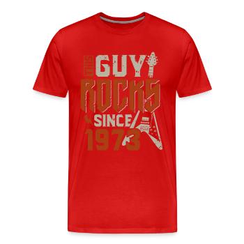 Dieser Kerl rockt seit 1973 Jahrgang Geburtstag - Männer Premium Bio T-Shirt - Rot - Vorne - Damien (186cm)