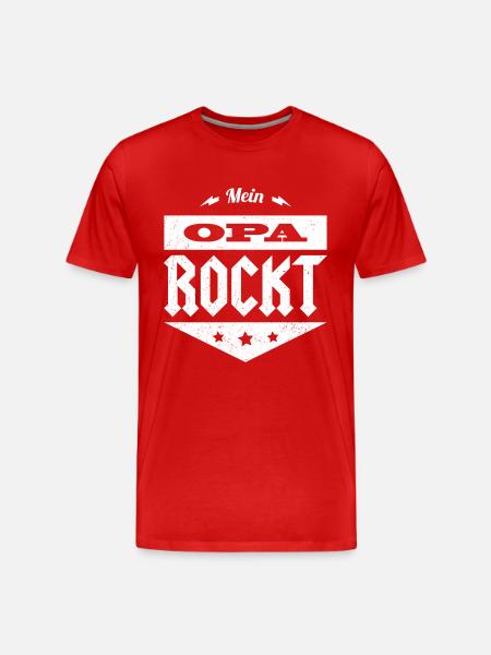 My Grandpa is rocking - Men's Premium Organic T-Shirt - red
