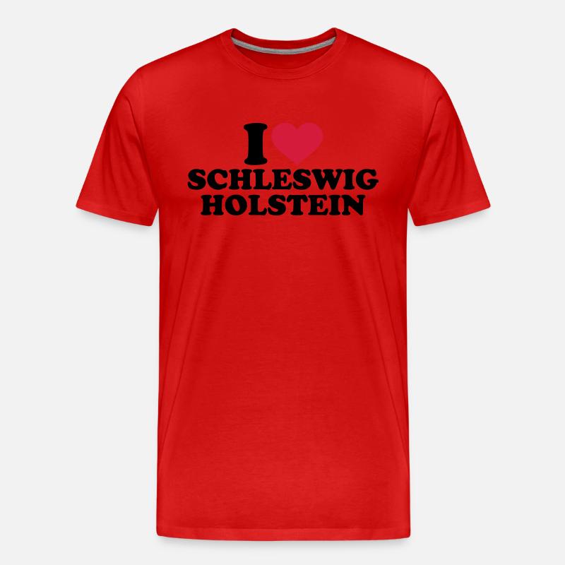 Schleswig Holstein - Männer Premium Bio T-Shirt - Rot