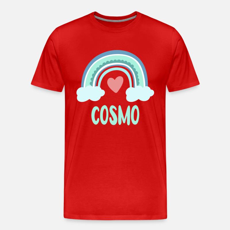 Cosmo Name Regenbogen Baby - Männer Premium Bio T-Shirt - Rot