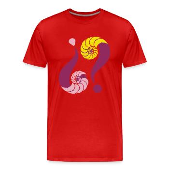 Infinite enigma. 09 Pink & Yellow - Men's Premium Organic T-Shirt - red - Front - Damien (186cm)