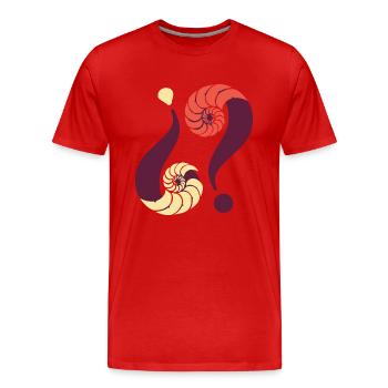 Infinite enigma. 10 Kiribila - Men's Premium Organic T-Shirt - red - Front - Damien (186cm)